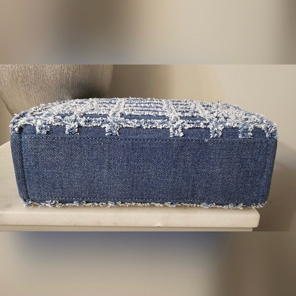 Michael Kors Navy Denim Tweed Satchel - Picture 5 of 6